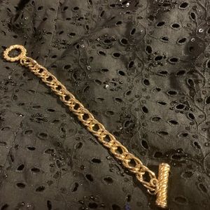 7” gold-tone rope pattern bracelet